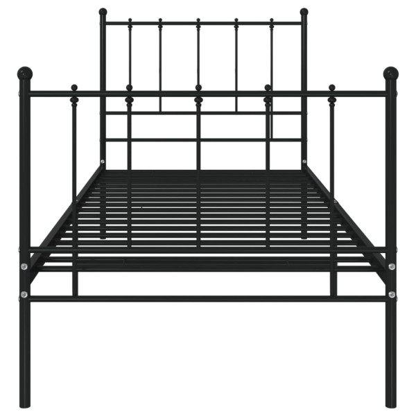 Estructura de cama de metal negro 100x200 cm Estructura de cama de metal negro 100x200 cm