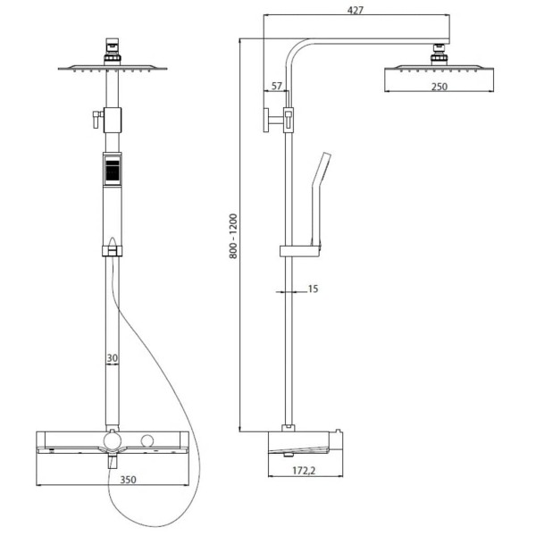 SCHÜTTE Sistema termostático de ducha OCEAN SCHÜTTE Sistema termostático de ducha OCEAN