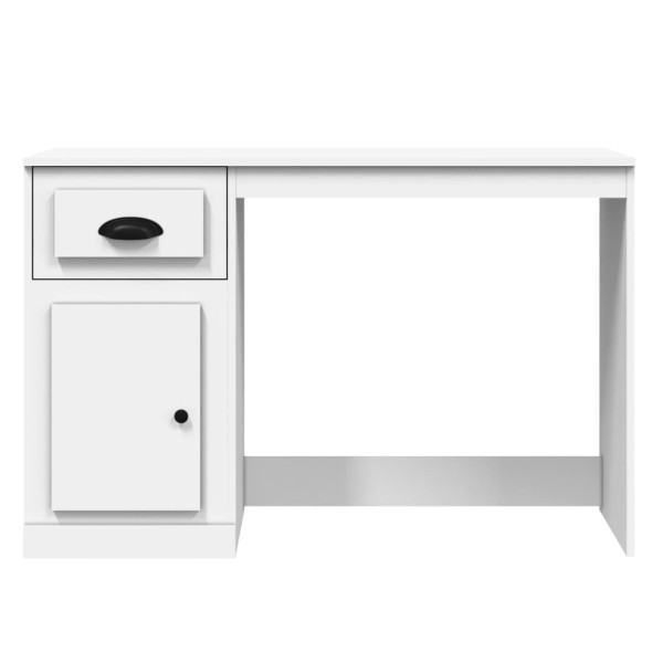 Escritorio con cajón madera contrachapada blanco 115x50x75 cm Escritorio con cajón madera contrachapada blanco 115x50x75 cm