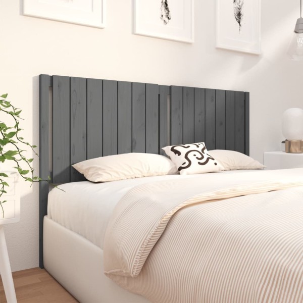 Cabecero de cama madera maciza de pino gris 155,5x4x100 cm Cabecero de cama madera maciza de pino gris 155,5x4x100 cm