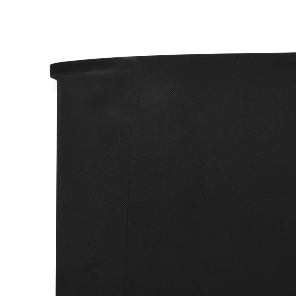 Paravientos de playa de 6 paneles tela negro 800x80 cm Paravientos de playa de 6 paneles tela negro 800x80 cm