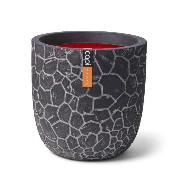 Capi Macetero ovalado Clay gris antracita 43x41 cm Capi Macetero ovalado Clay gris antracita 43x41 cm