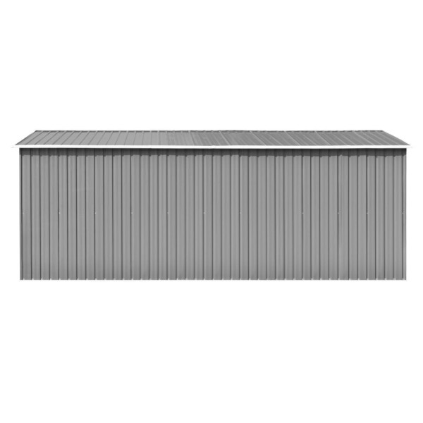 Caseta de jardín metal gris 257x489x181 cm Caseta de jardín metal gris 257x489x181 cm