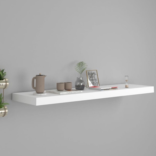Estante flotante de pared MDF blanco 90x23,5x3,8 cm Estante flotante de pared MDF blanco 90x23,5x3,8 cm