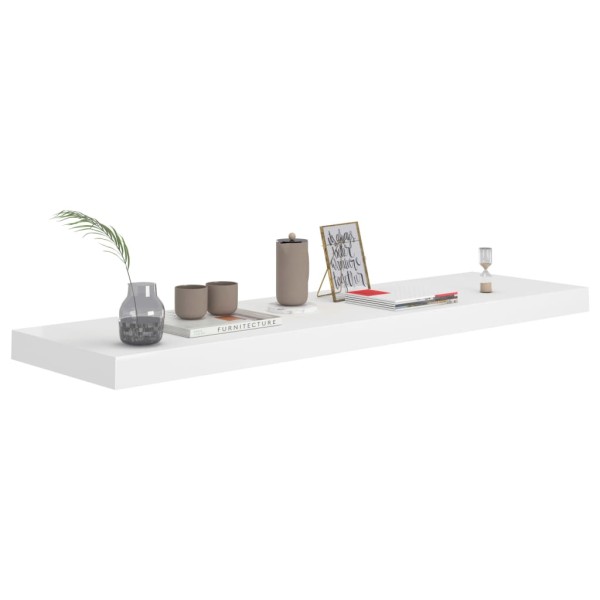Estante flotante de pared MDF blanco 90x23,5x3,8 cm Estante flotante de pared MDF blanco 90x23,5x3,8 cm