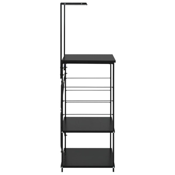 Armario para microondas madera ingeniería negro 60x39,6x123 cm Armario para microondas madera ingeniería negro 60x39,6x123 cm