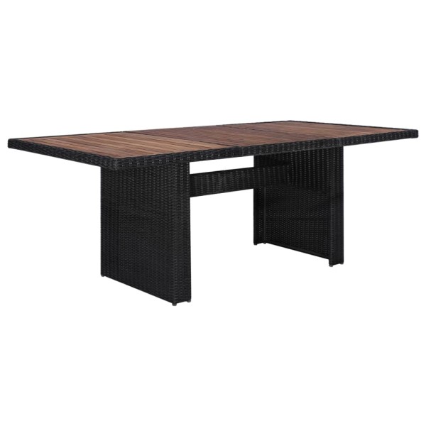 idaXL Juego de comedor de jardín 7 piezas ratán sintético negro idaXL Juego de comedor de jardín 7 piezas ratán sintético negro