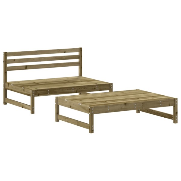 Juego de muebles de jardín 2 pzas madera de pino impregnada Juego de muebles de jardín 2 pzas madera de pino impregnada