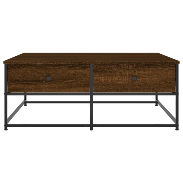 Mesa de centro madera de ingeniería roble marrón 100x99x40 cm Mesa de centro madera de ingeniería roble marrón 100x99x40 cm