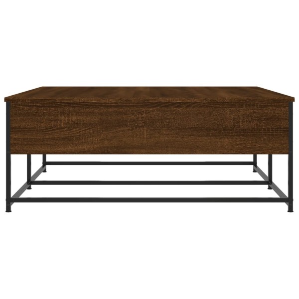 Mesa de centro madera de ingeniería roble marrón 100x99x40 cm Mesa de centro madera de ingeniería roble marrón 100x99x40 cm