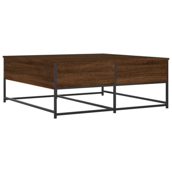 Mesa de centro madera de ingeniería roble marrón 100x99x40 cm Mesa de centro madera de ingeniería roble marrón 100x99x40 cm