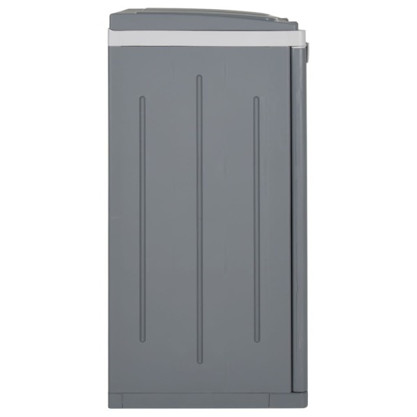 Cubo de basura con dos puertas PP gris 65x45x88 cm Cubo de basura con dos puertas PP gris 65x45x88 cm