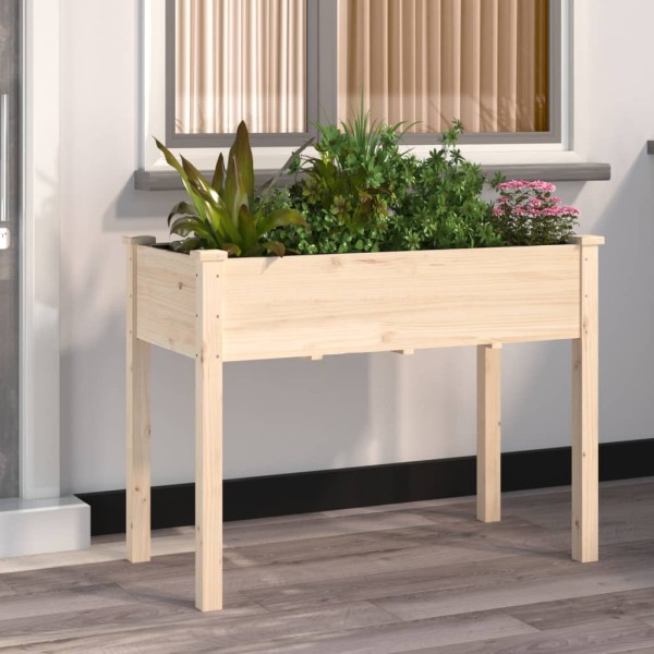 Jardinera con forro interior madera maciza abeto 118x59x76 cm Jardinera con forro interior madera maciza abeto 118x59x76 cm