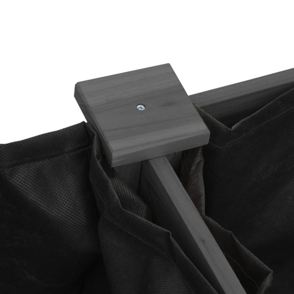 Jardinera con forro madera maciza de abeto gris 161x45x76 cm Jardinera con forro madera maciza de abeto gris 161x45x76 cm
