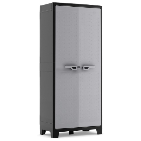 Keter Armario de almacenaje multiusos Titan negro y gris 182 cm