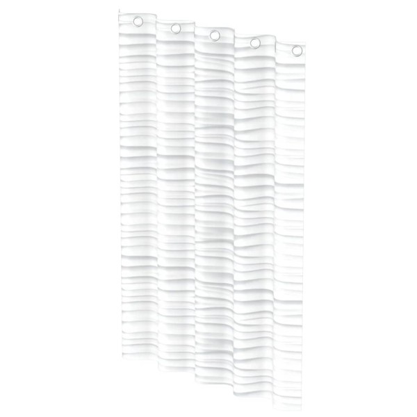 EISL Cortina de ducha con ondas blanco 200x180x0,2 cm EISL Cortina de ducha con ondas blanco 200x180x0,2 cm