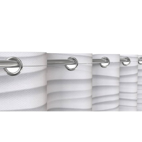 EISL Cortina de ducha con ondas blanco 200x180x0,2 cm EISL Cortina de ducha con ondas blanco 200x180x0,2 cm