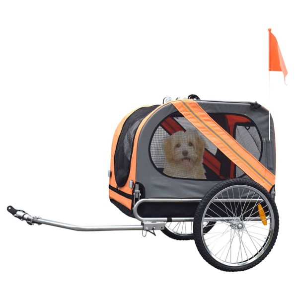 Duvoplus Remolque de bicicleta para mascotas 2 80x56,5x63 cm Duvoplus Remolque de bicicleta para mascotas 2 80x56,5x63 cm