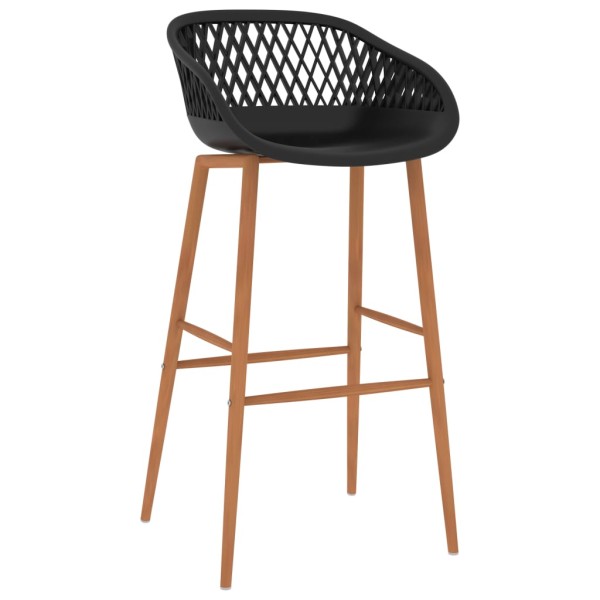 Taburetes de cocina 2 unidades negro Taburetes de cocina 2 unidades negro