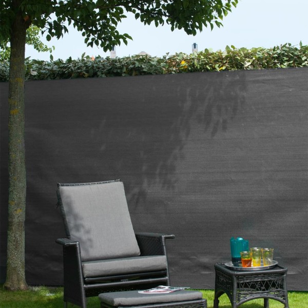 Nature Malla de ocultación de jardín PE gris antracita 1,5x5 m Nature Malla de ocultación de jardín PE gris antracita 1,5x5 m