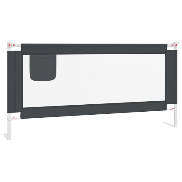 Barandilla de seguridad cama de niño gris oscuro tela 190x25 cm Barandilla de seguridad cama de niño gris oscuro tela 190x25 cm