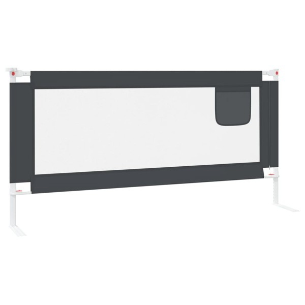 Barandilla de seguridad cama de niño gris oscuro tela 190x25 cm Barandilla de seguridad cama de niño gris oscuro tela 190x25 cm