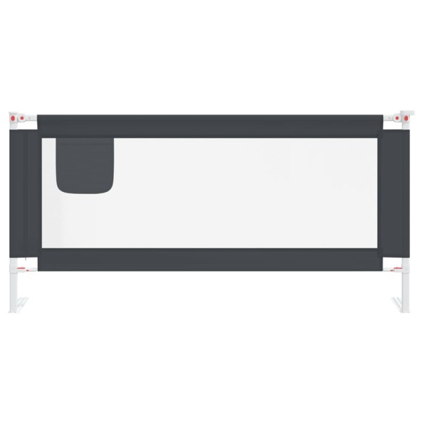 Barandilla de seguridad cama de niño gris oscuro tela 190x25 cm Barandilla de seguridad cama de niño gris oscuro tela 190x25 cm