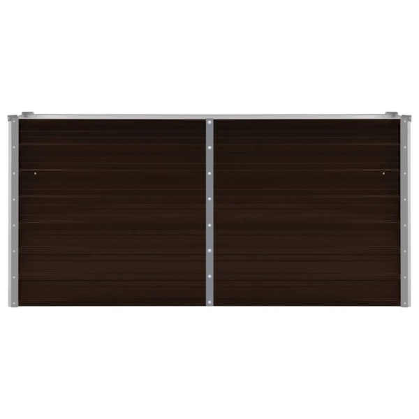 Arriate de acero galvanizado marrón 160x40x77 cm Arriate de acero galvanizado marrón 160x40x77 cm