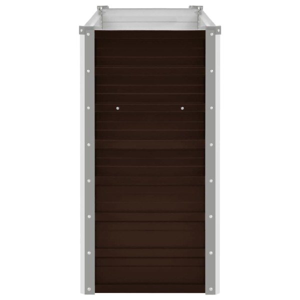 Arriate de acero galvanizado marrón 160x40x77 cm Arriate de acero galvanizado marrón 160x40x77 cm