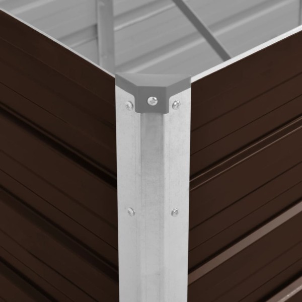 Arriate de acero galvanizado marrón 160x40x77 cm Arriate de acero galvanizado marrón 160x40x77 cm