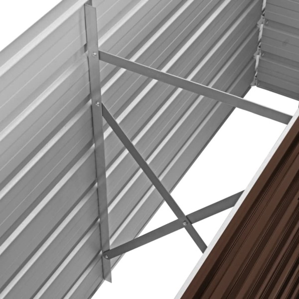 Arriate de acero galvanizado marrón 160x40x77 cm Arriate de acero galvanizado marrón 160x40x77 cm