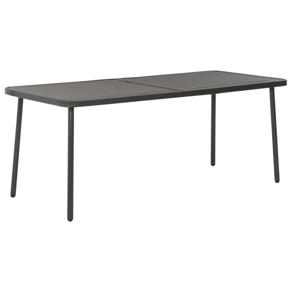 Mesa de jardín de acero gris oscuro 180x83x72 cm Mesa de jardín de acero gris oscuro 180x83x72 cm