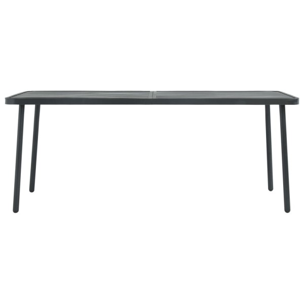Mesa de jardín de acero gris oscuro 180x83x72 cm Mesa de jardín de acero gris oscuro 180x83x72 cm