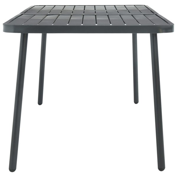 Mesa de jardín de acero gris oscuro 180x83x72 cm Mesa de jardín de acero gris oscuro 180x83x72 cm