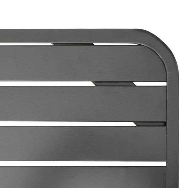Mesa de jardín de acero gris oscuro 180x83x72 cm Mesa de jardín de acero gris oscuro 180x83x72 cm
