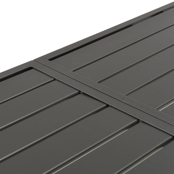 Mesa de jardín de acero gris oscuro 180x83x72 cm Mesa de jardín de acero gris oscuro 180x83x72 cm