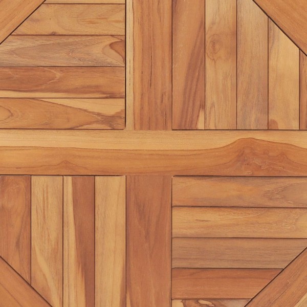 Superficie de mesa redonda madera maciza de teca 2,5 cm 60 cm Superficie de mesa redonda madera maciza de teca 2,5 cm 60 cm
