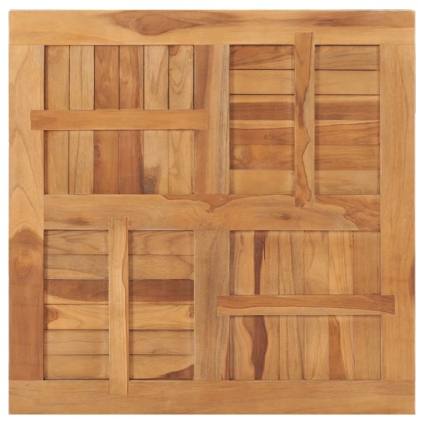 Superficie de mesa cuadrada madera maciza de teca 80x80x2,5 cm Superficie de mesa cuadrada madera maciza de teca 80x80x2,5 cm