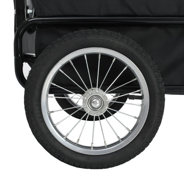 Remolque de bicicleta para mascotas cochecito 2 en 1 gris azul Remolque de bicicleta para mascotas cochecito 2 en 1 gris azul