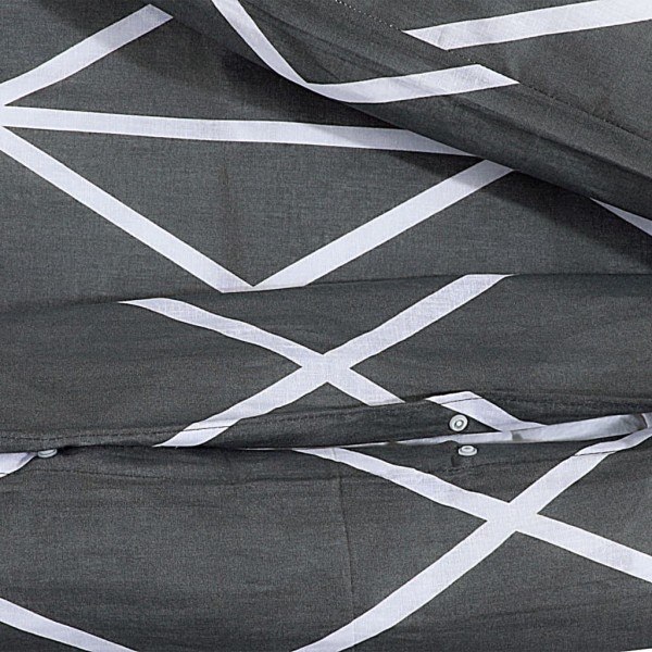 Juego de funda nórdica algodón gris 220x240 cm Juego de funda nórdica algodón gris 220x240 cm