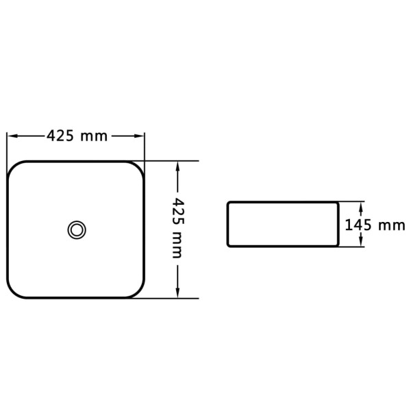 Lavabo 42,5x42,5x14,5 cm cerámica blanco Lavabo 42,5x42,5x14,5 cm cerámica blanco
