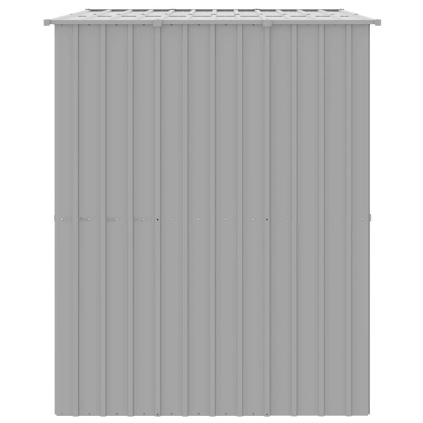 Caseta perros tejado acero galvanizado gris claro 214x153x181cm Caseta perros tejado acero galvanizado gris claro 214x153x181cm