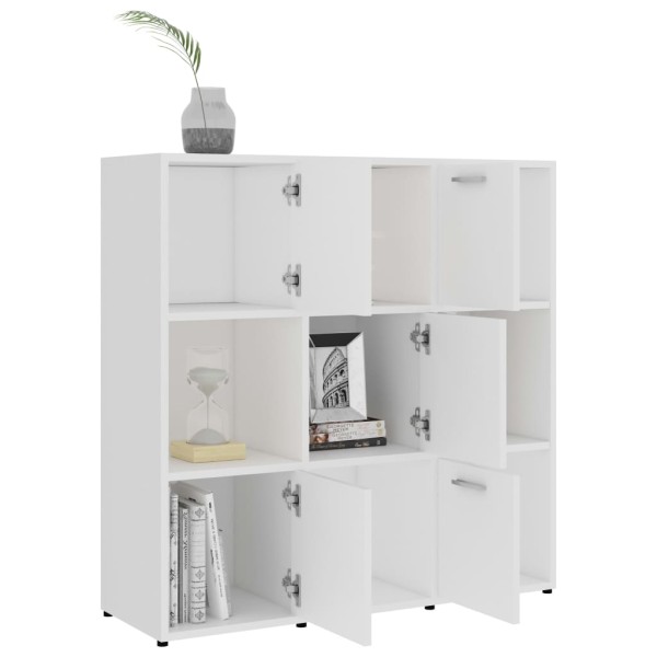 Estantería librería madera contrachapada blanco 90x30x90 cm Estantería librería madera contrachapada blanco 90x30x90 cm