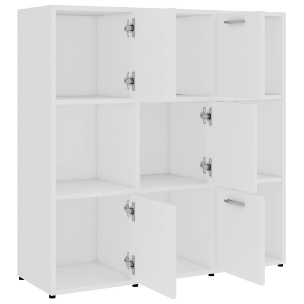Estantería librería madera contrachapada blanco 90x30x90 cm Estantería librería madera contrachapada blanco 90x30x90 cm