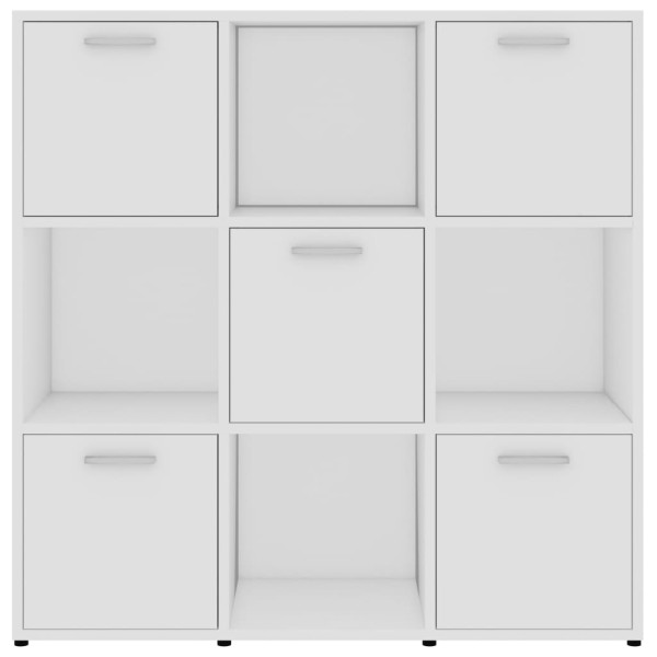 Estantería librería madera contrachapada blanco 90x30x90 cm Estantería librería madera contrachapada blanco 90x30x90 cm