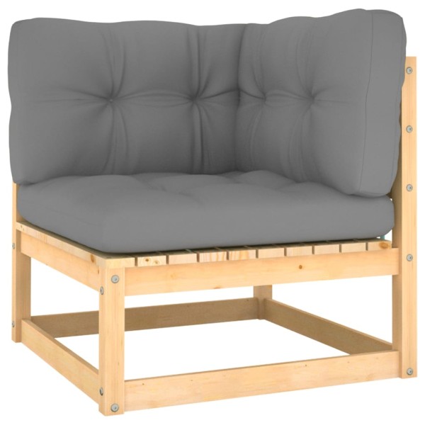 Juego de muebles de jardín 14 pzas y cojines madera maciza pino Juego de muebles de jardín 14 pzas y cojines madera maciza pino