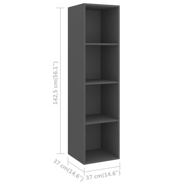 Juego de muebles de salón 2 piezas madera de ingeniería gris Juego de muebles de salón 2 piezas madera de ingeniería gris