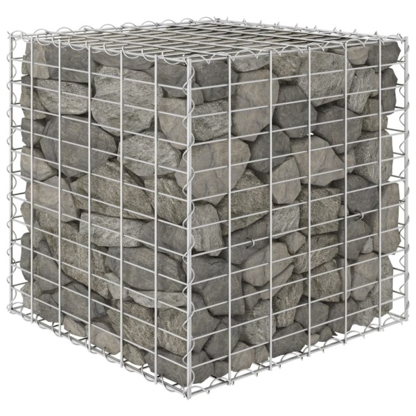 Arriate de gaviones cúbico alambre de acero 60x60x60 cm Arriate de gaviones cúbico alambre de acero 60x60x60 cm