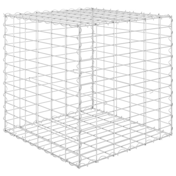 Arriate de gaviones cúbico alambre de acero 60x60x60 cm Arriate de gaviones cúbico alambre de acero 60x60x60 cm