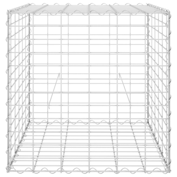 Arriate de gaviones cúbico alambre de acero 60x60x60 cm Arriate de gaviones cúbico alambre de acero 60x60x60 cm